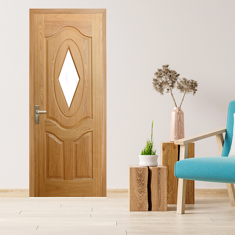 CỬA GỖ NHÀ TẮM SGD Cua go HDF Veneer Veneer 3AG1-oak