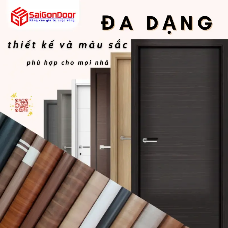 Cửa nhựa composite Saigondoor có thể đáp ứng mọi phong cách từ cổ điển, tân cổ điển đến hiện đại, tối giản