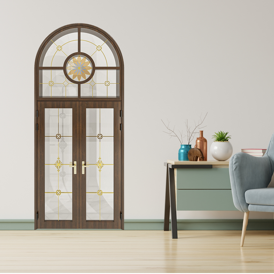 Cửa Nhôm Vân Gỗ SGD-CNVG-10