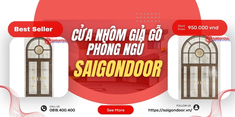 Tìm hiểu chung về các mẫu cửa nhôm giả gỗ phòng ngủ