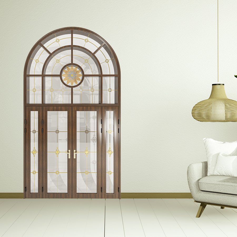 Cửa Nhôm Vân Gỗ SGD-CNVG-12