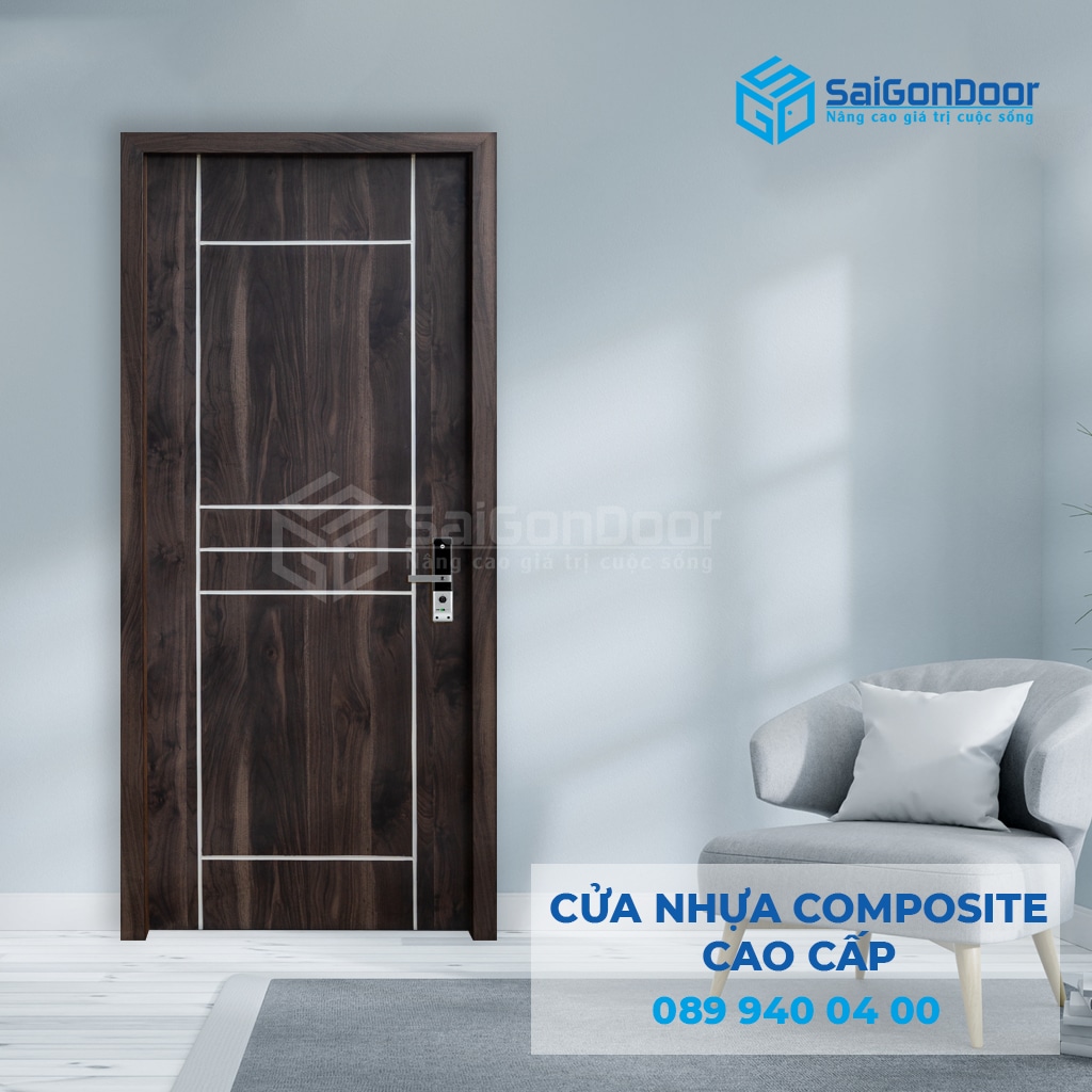 Cửa nhựa composite làm cửa phòng khách