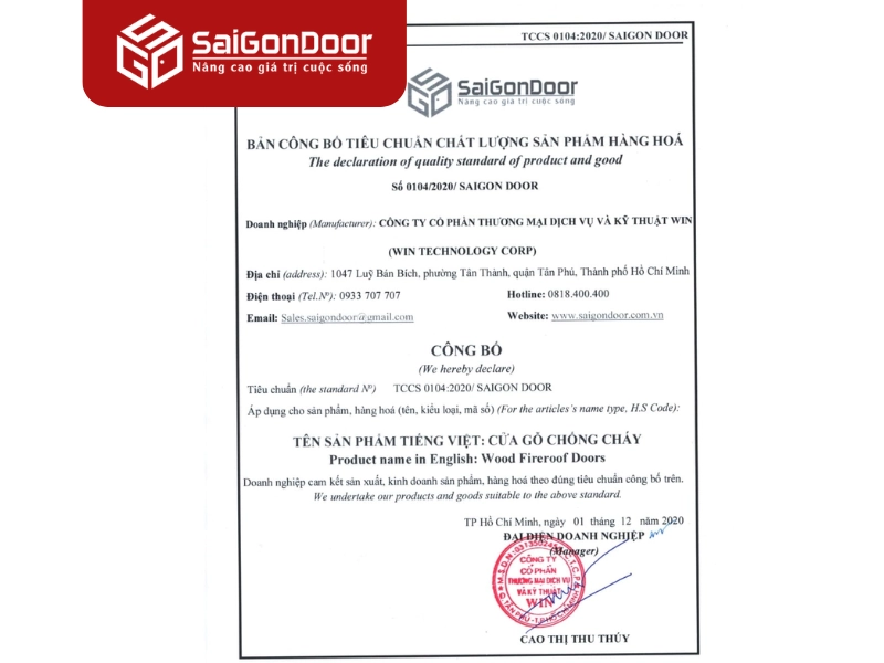 Giấy chứng nhận ISO