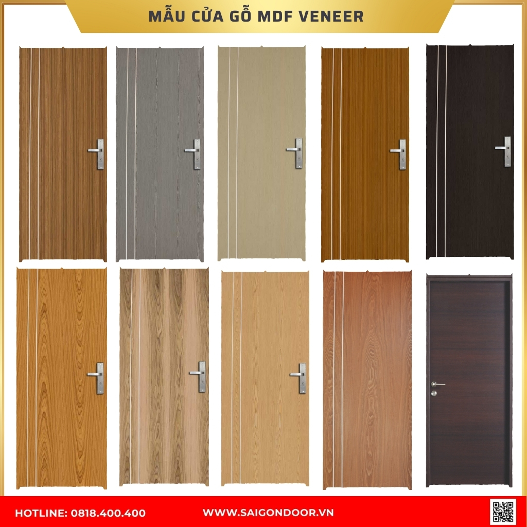 Mẫu cửa gỗ công nghiệp MDF Veneer