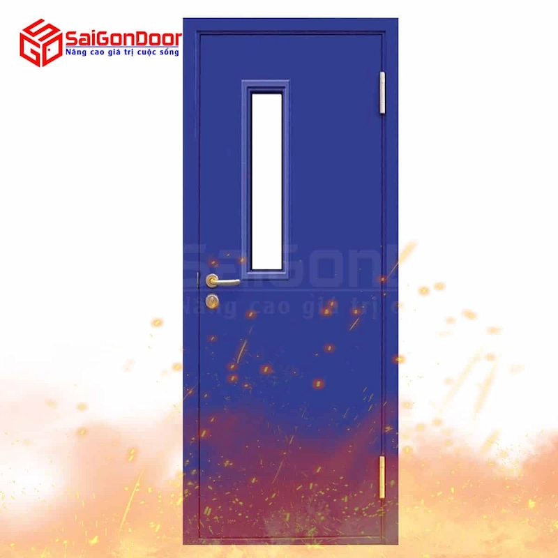 cửa chống cháy có ô kính 