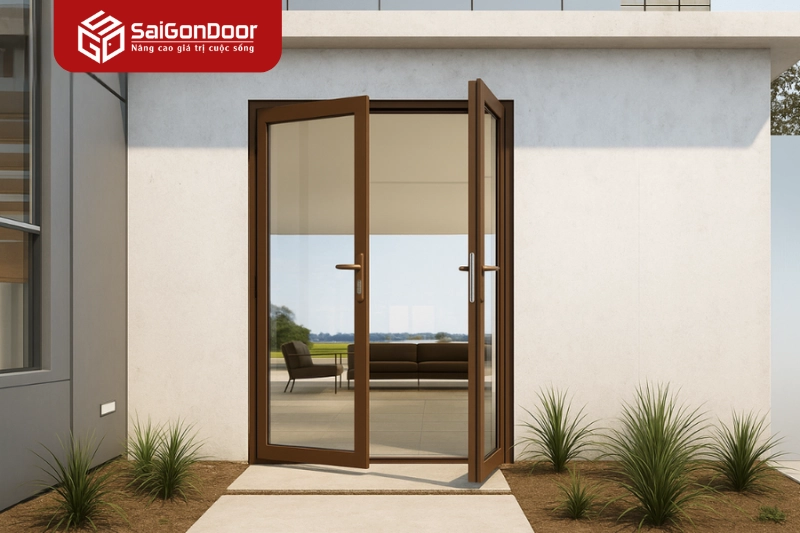 Saigondoor – Đơn vị cung cấp và thi công cửa nhôm màu cà phê cháy uy tín