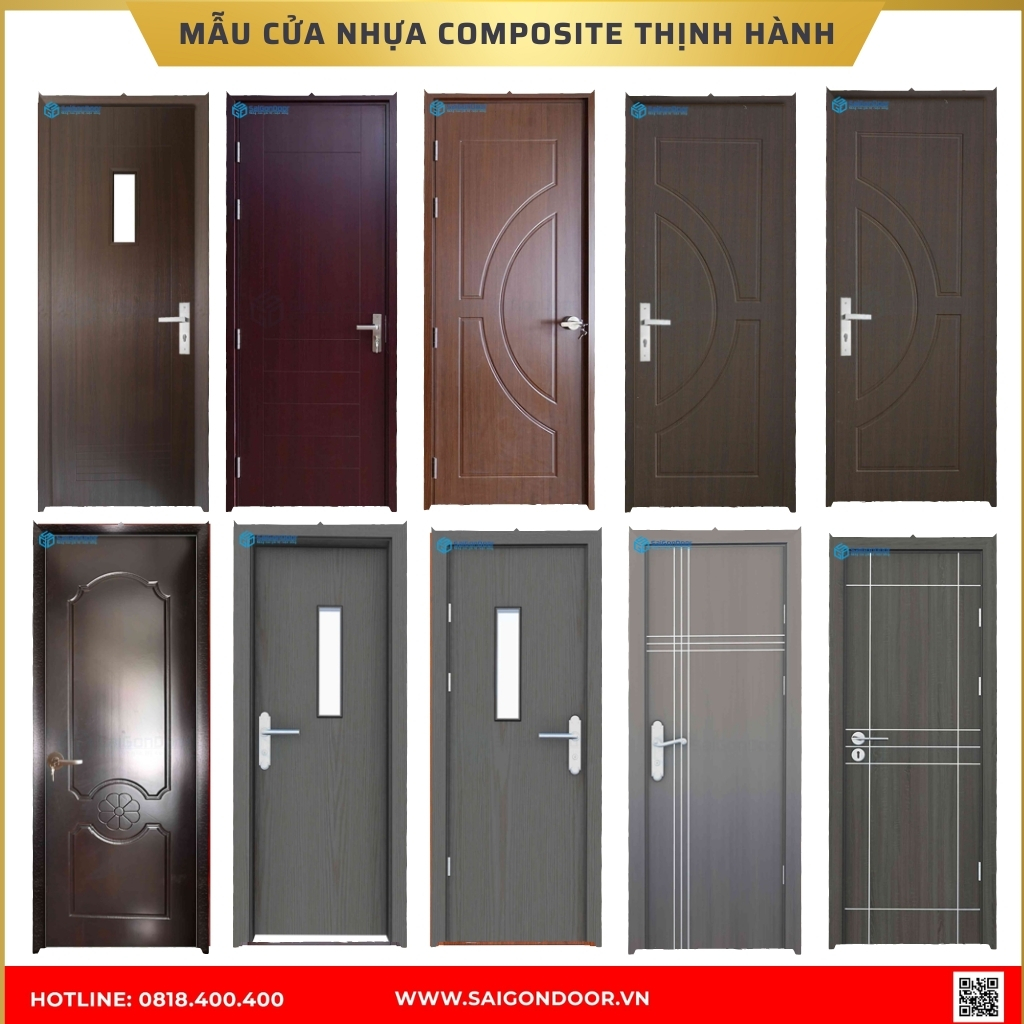 Mẫu cửa nhựa composite được ưa chuộng