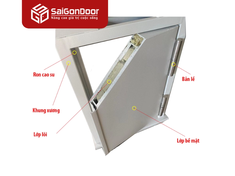 Cấu tạo cửa thép chống cháy EI 90