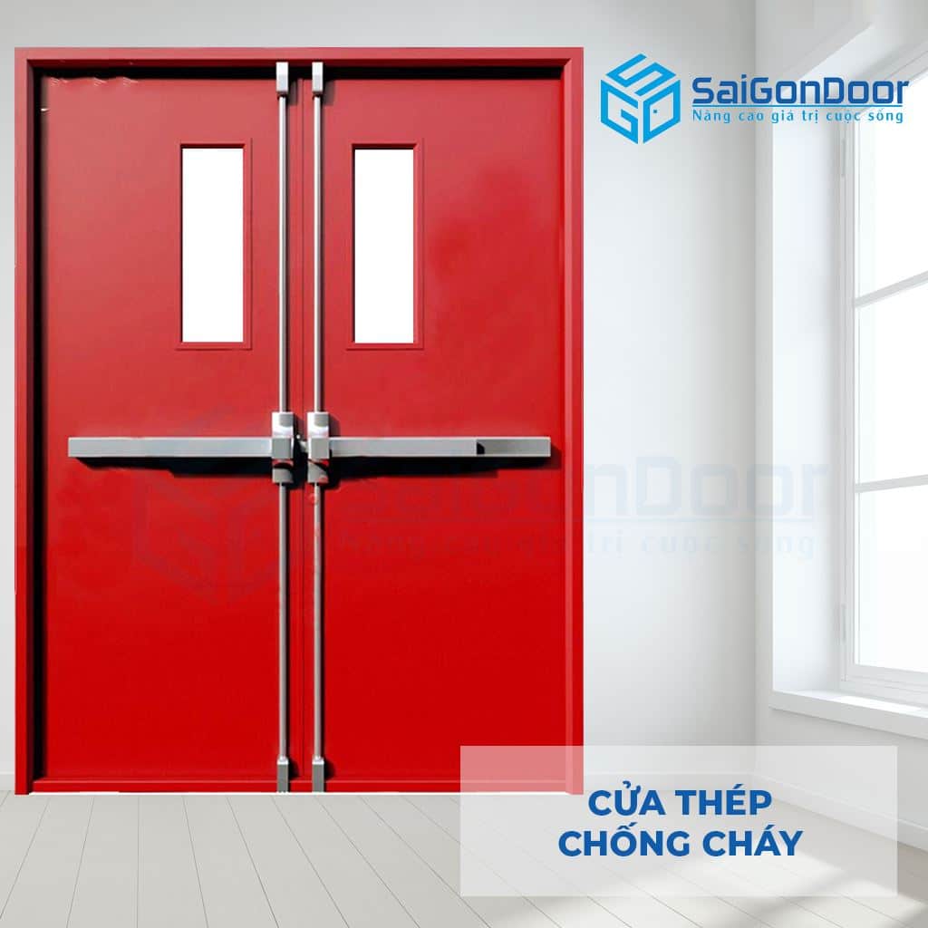 Cửa Thép Chống Cháy TCC Cua thep chong chay 2P1R2G2