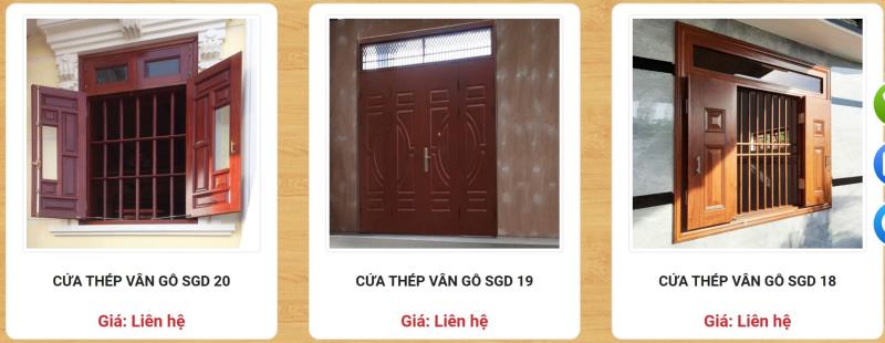 cửa thép vân gỗ