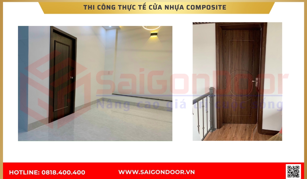 Hình ảnh lắp đặt thực tế cửa nhựa composite Sóc Trăng