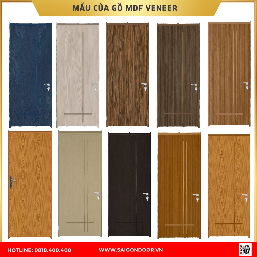 Mẫu cửa gỗ công nghiệp MDF Veneer