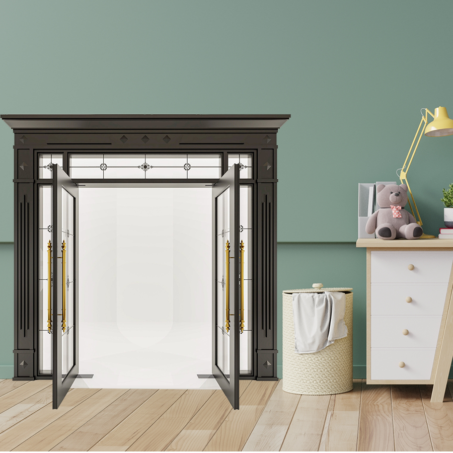 Cửa Nhôm Vân Gỗ 75