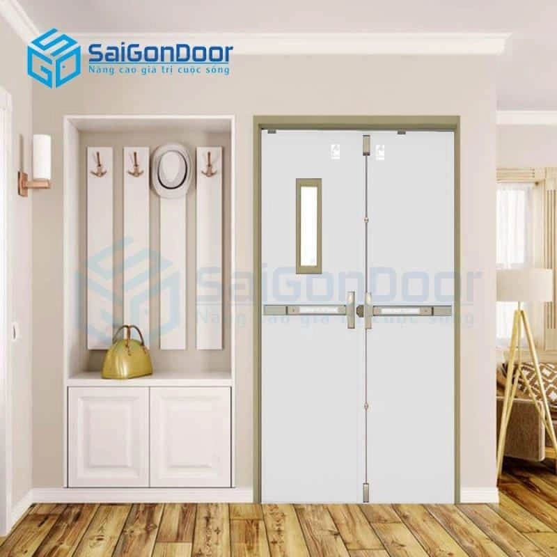 Lưu ý về vật liệu, phụ kiện và nhà cung cấp cửa thép 2 cánh chống cháy