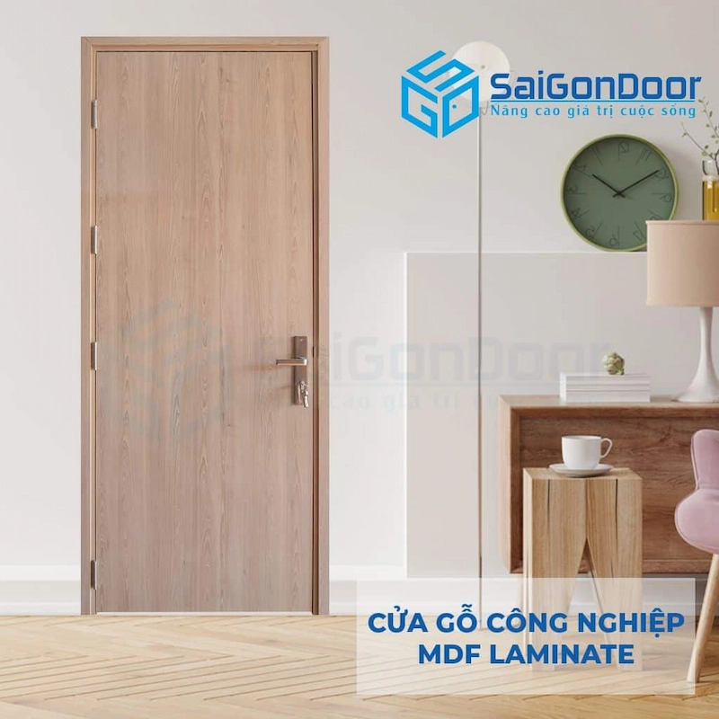 Mẫu cửa gỗ MDF vân sồi