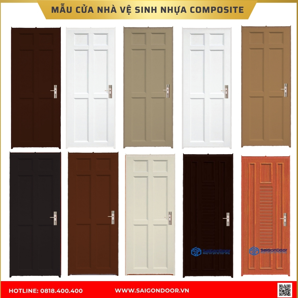 Mẫu cửa nhà vệ sinh nhựa composite được ưa chuộng