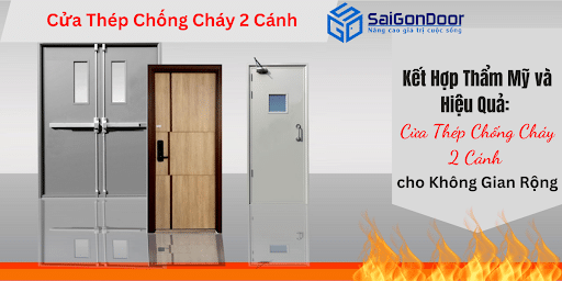 Kết Hợp Thẩm Mỹ và Hiệu Quả: Cửa Thép Chống Cháy 2 Cánh cho Không Gian Rộng