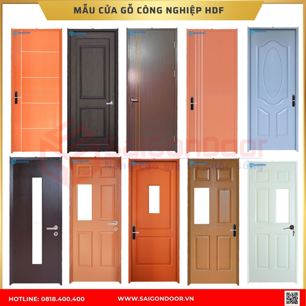 Mẫu cửa gỗ HDF được ưa chuộng