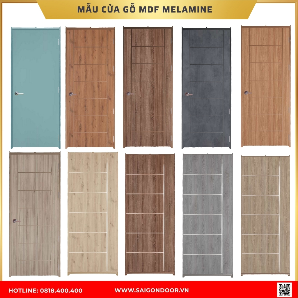 Mẫu cửa gỗ công nghiệp MDF Melamine