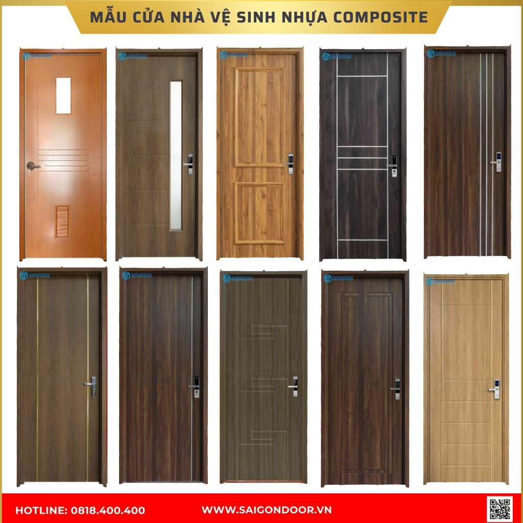 Mẫu cửa nhà vệ sinh nhựa composite được ưa chuộng