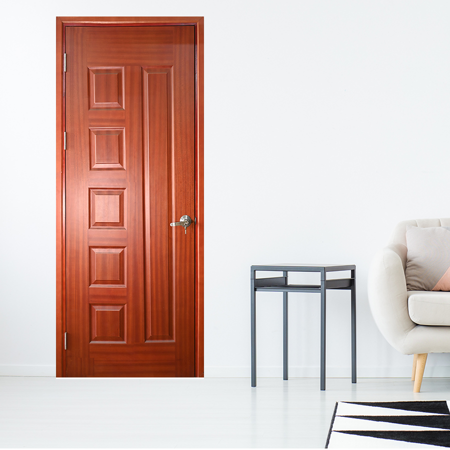 CỬA GỖ NHÀ TẮM SGD Cua go HDF Veneer 6B sapele