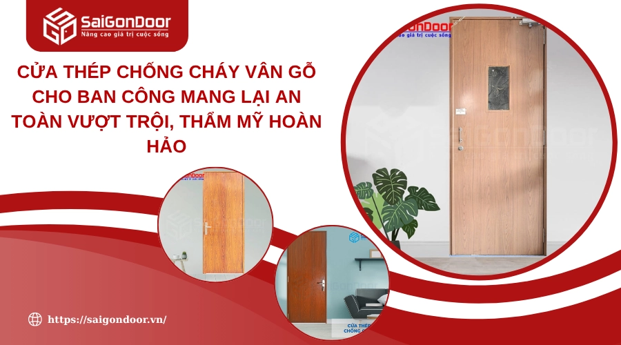 Cửa Thép Chống Cháy Vân Gỗ Cho Ban Công Mang Lại An Toàn Vượt Trội, Thẩm Mỹ Hoàn Hảo