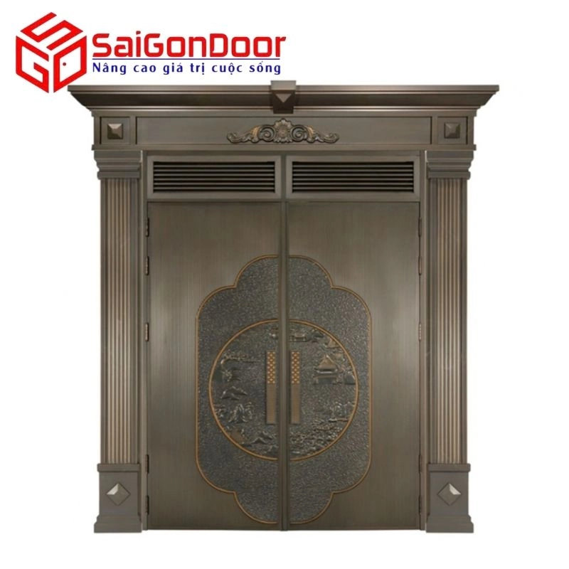 mẫu cửa thép vân gỗ mẫu cửa thép vân gỗ