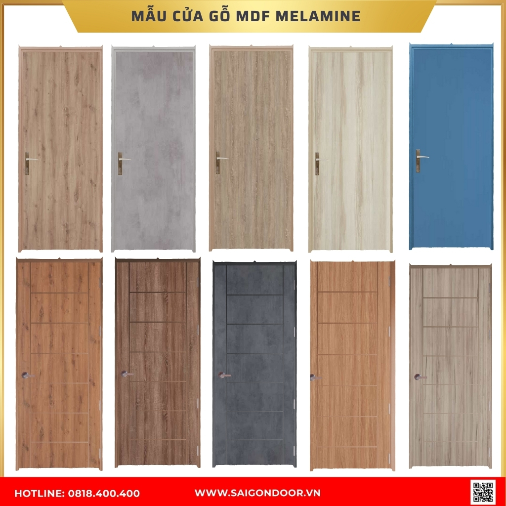 Mẫu cửa gỗ công nghiệp MDF Melamine