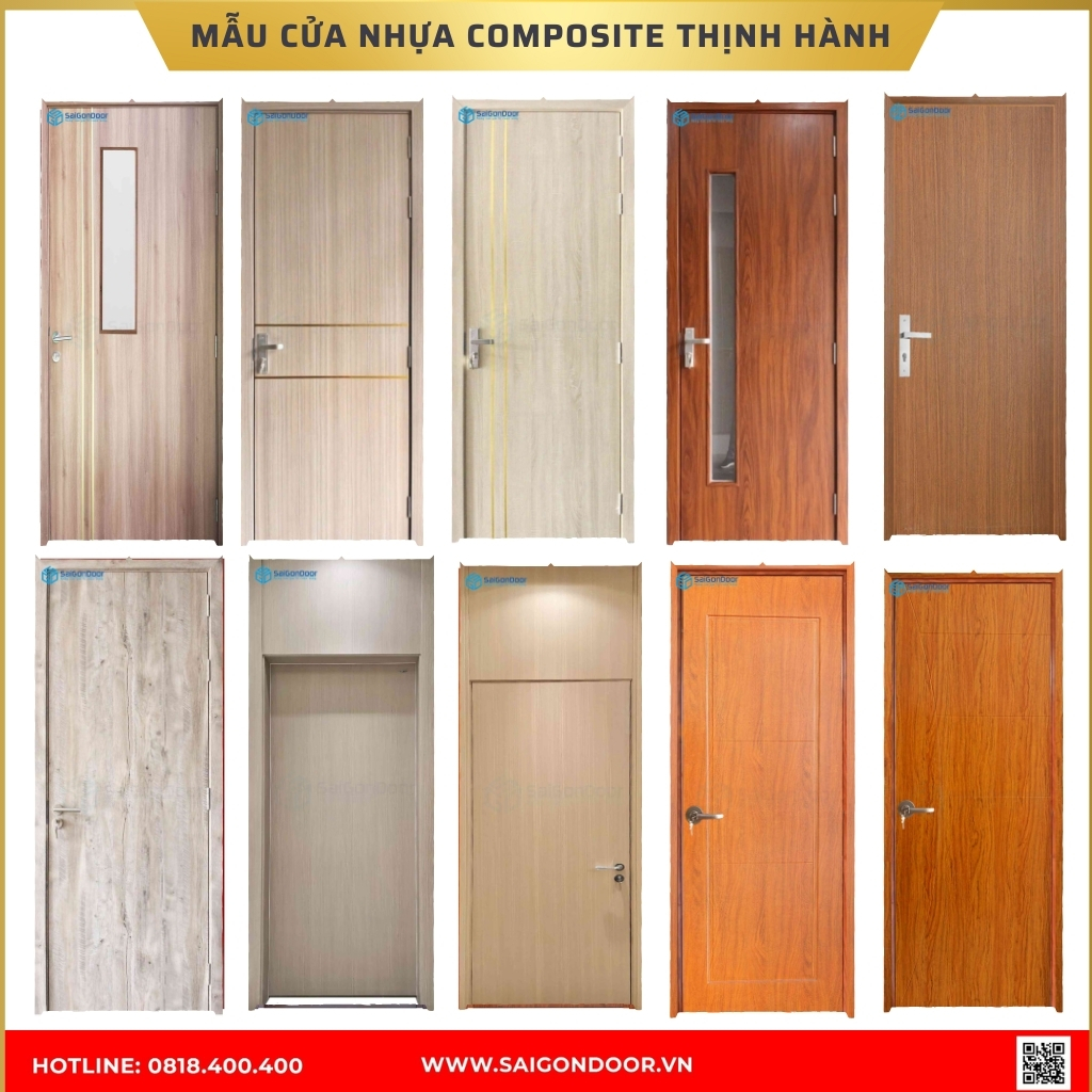 Mẫu cửa nhựa composite được ưa chuộng