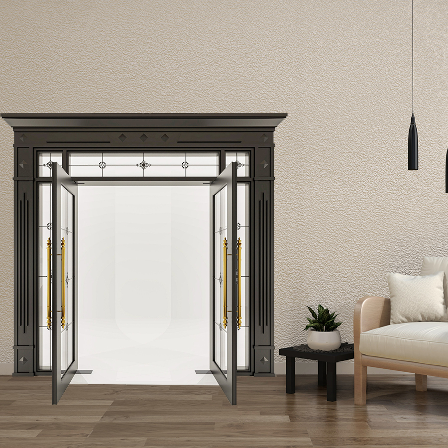 Cửa Nhôm Vân Gỗ 75