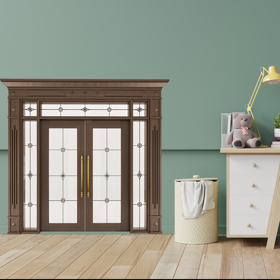 Cửa Nhôm Vân Gỗ 74