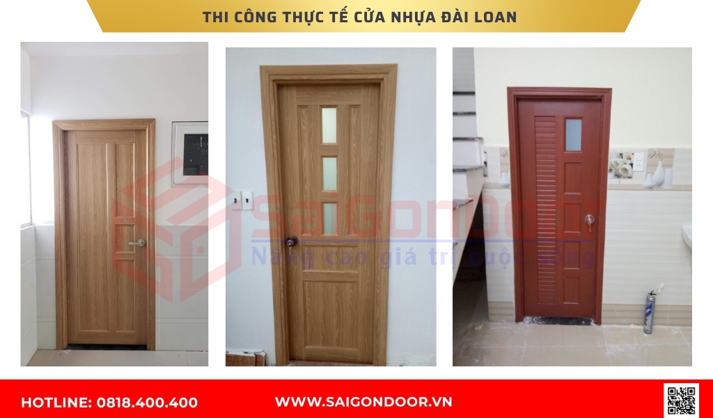 Hình ảnh thi công thực tế cửa nhựa Đài Loan BRVT