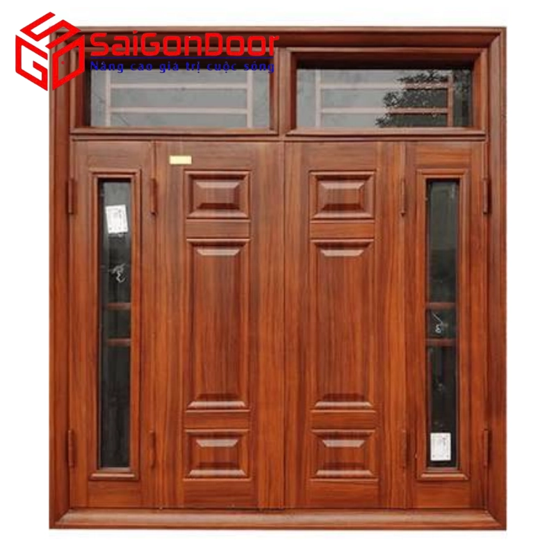 cửa sổ thép vân gỗ 4 cánh cửa sổ thép vân gỗ 4 cánh