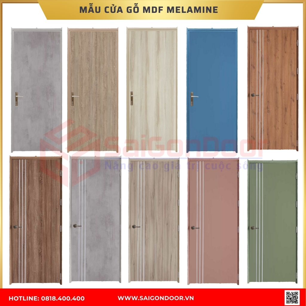 Mẫu cửa MDF Melamine được ưa chuộng