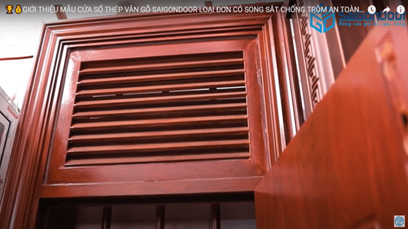 Cửa sổ thép vân gỗ chống trộm cao cấp, chất lượng tại Sài Gòn Door