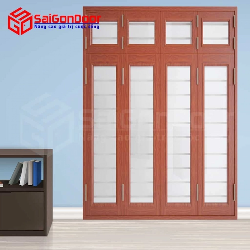 Cửa thép vân gỗ TVG-CS4K