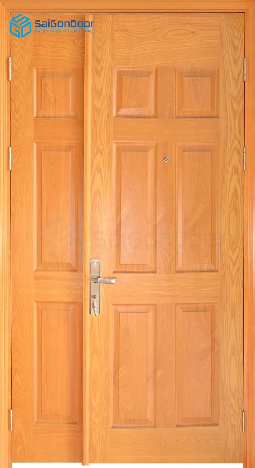 Cửa Gỗ Công Nghiệp HDF Veneer 9A-oak soi