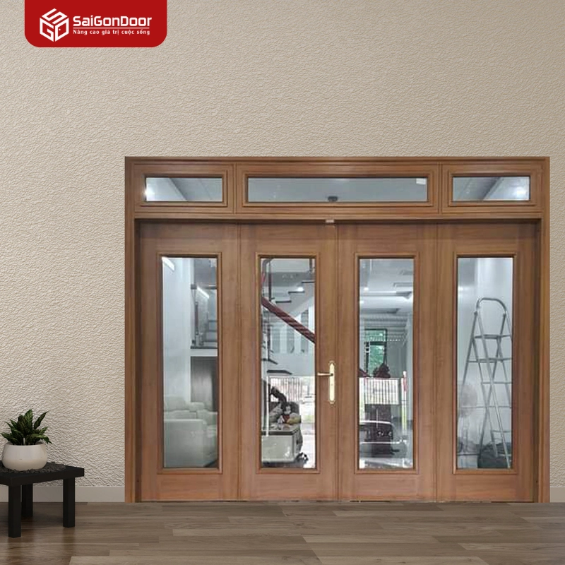 Cửa thép vân gỗ SGD KM TVG 4C 40N