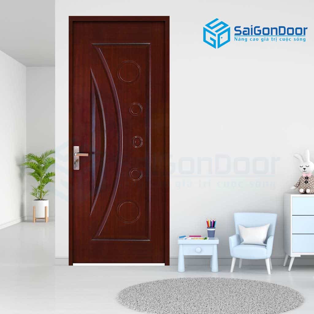 CỬA GỖ CAO CẤP SAIGONDOOR HDF Veneer 1K-Cam xe