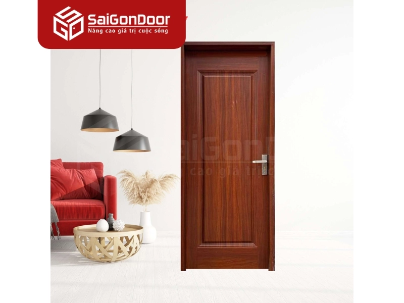 Cửa thép 1 cánh vân gỗ