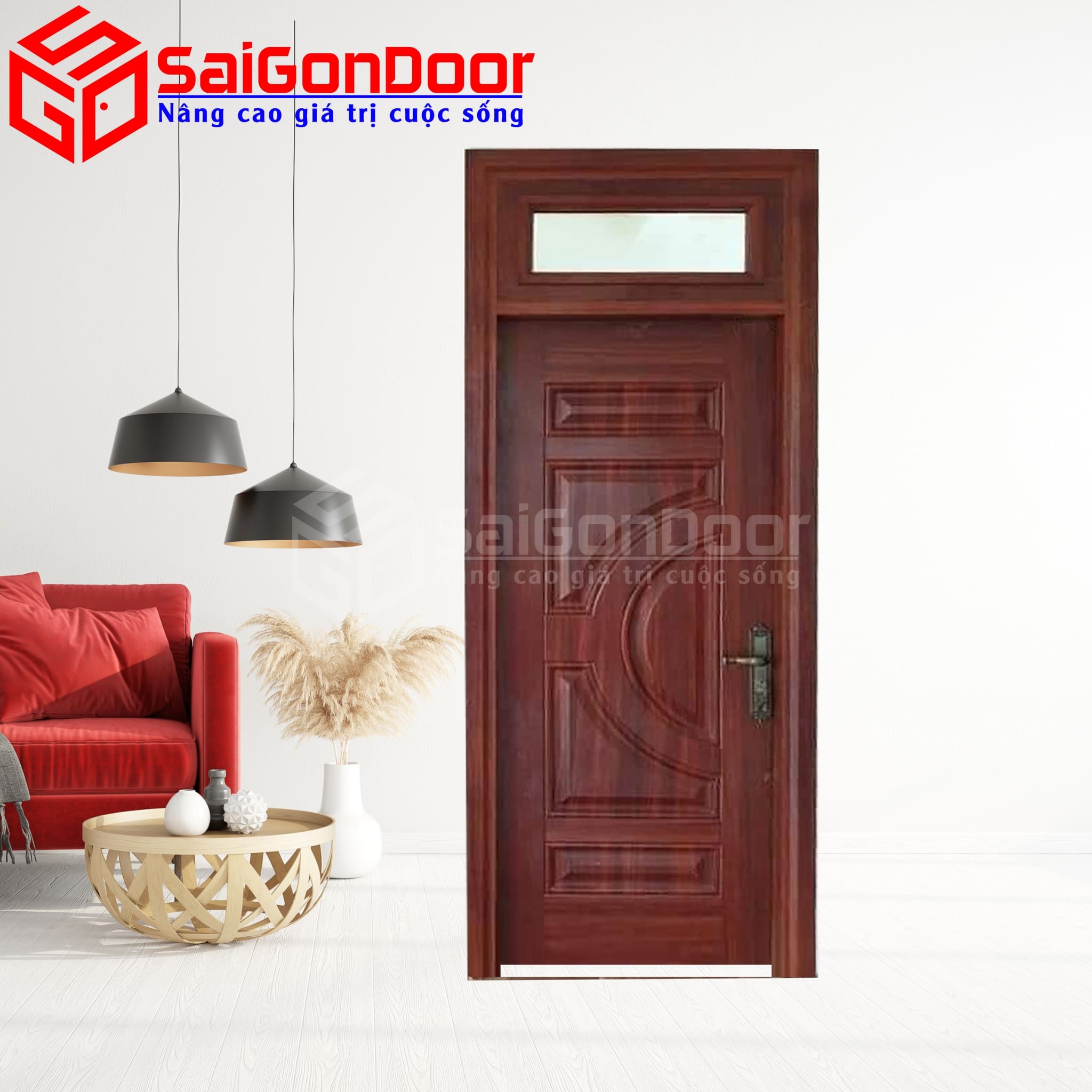 Cửa Thép Vân Gỗ SGD-KM.TVG-1C-18