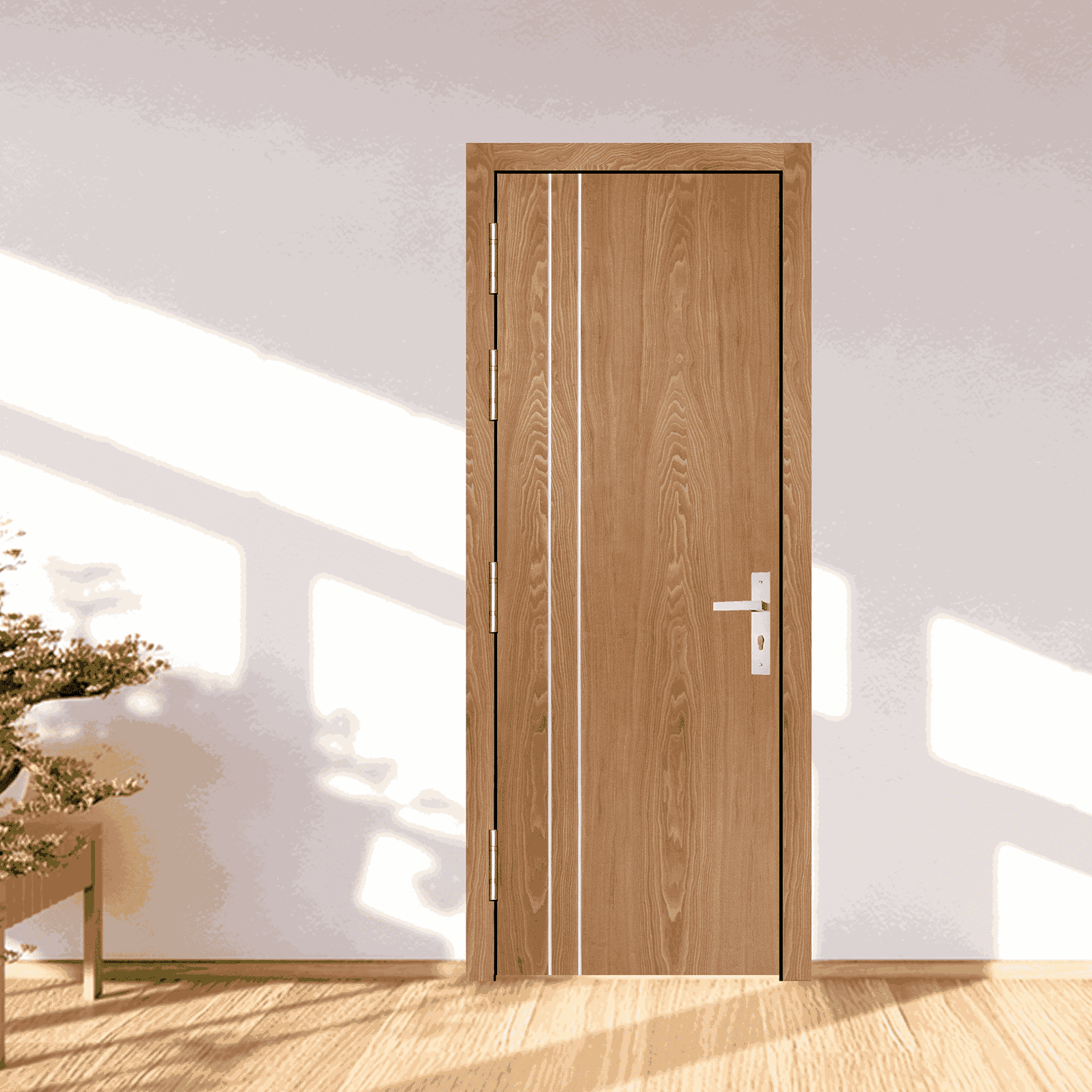 Cửa Gỗ MDF Veneer P1R2a