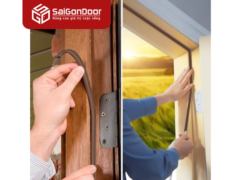 Ron cửa gỗ công nghiệp