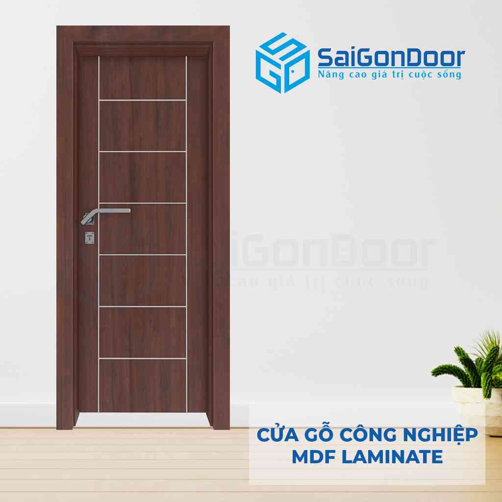 Mẫu 18: Cửa gỗ công nghiệp Laminate P1R8