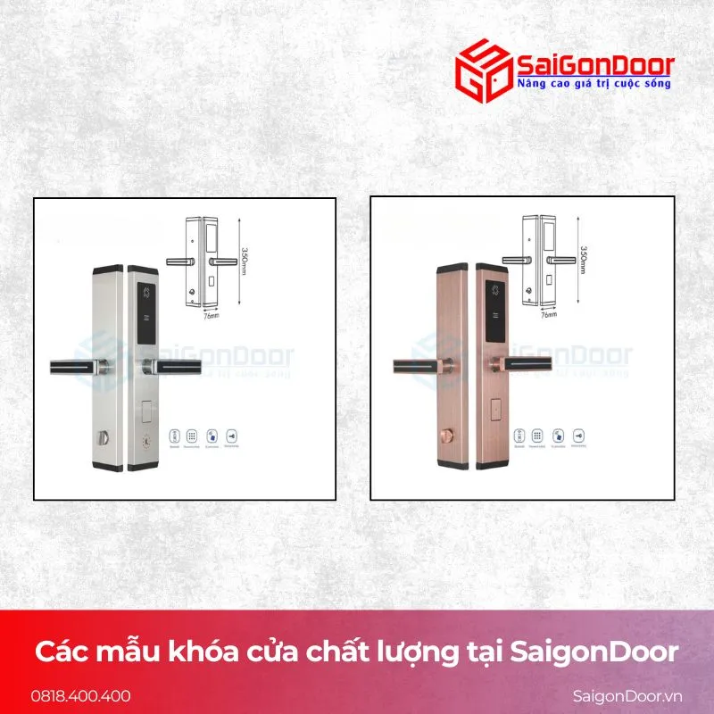 Các mẫu khóa cửa phổ biến tại SaigonDoor
