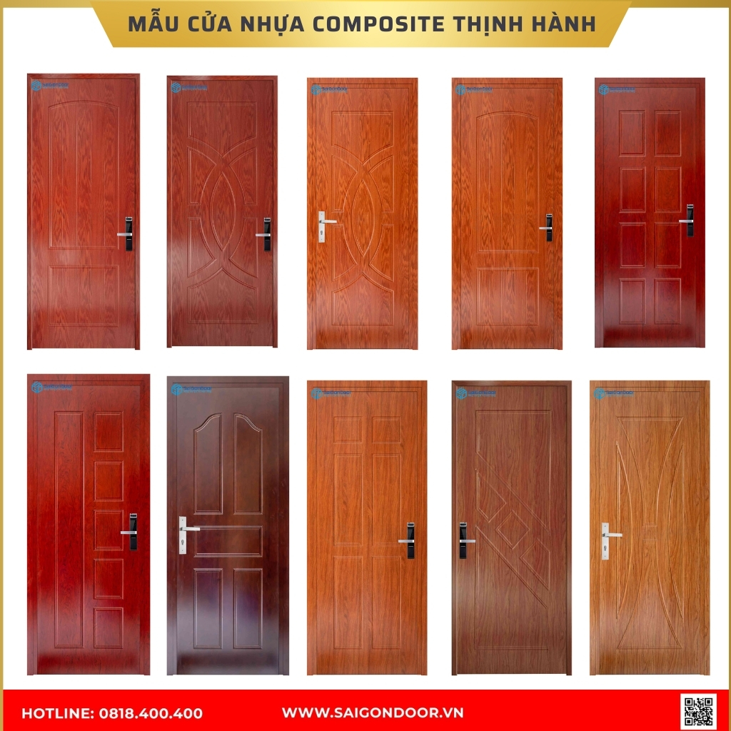 Mẫu cửa nhựa composite được ưa chuộng