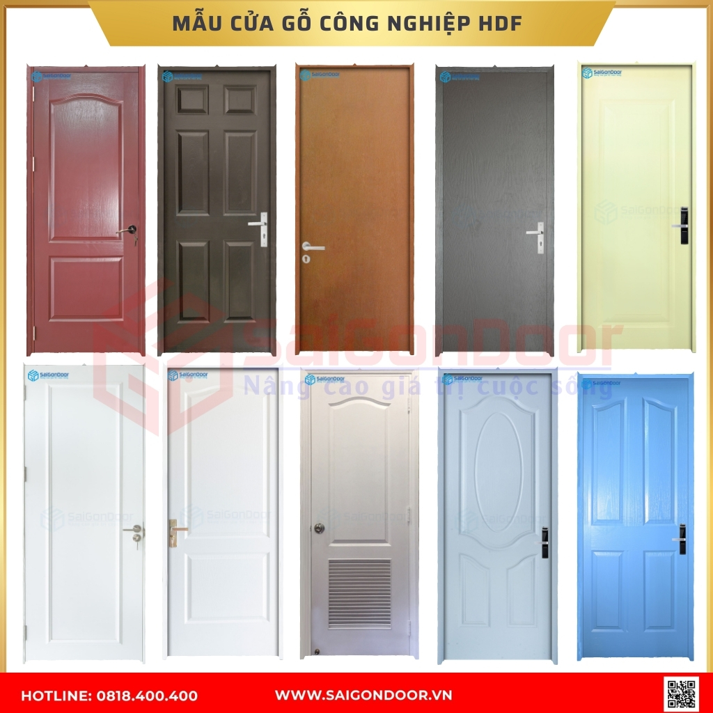 Mẫu cửa gỗ HDF được ưa chuộng