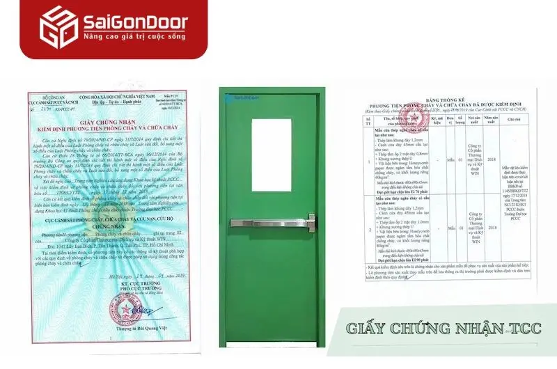 Các loại giấy tờ kiểm định chất lượng và cấp chứng nhận cửa thép chống cháy 