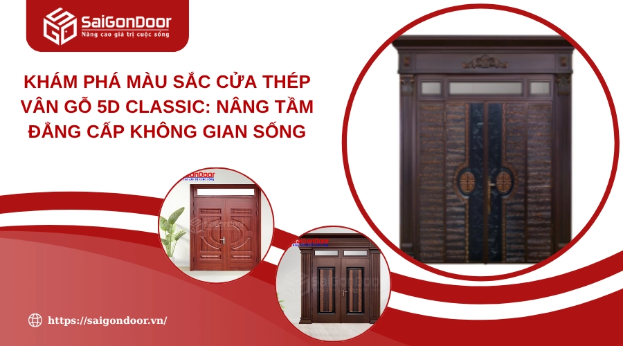 Khám Phá Màu Sắc Cửa Thép Vân Gỗ 5D Classic: Nâng Tầm Đẳng Cấp Không Gian Sống