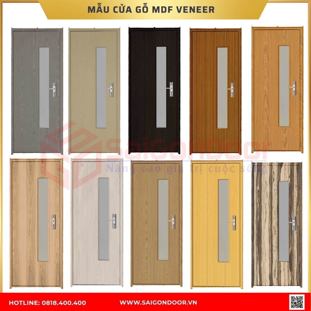 Mẫu cửa gỗ MDF Veneer được ưa chuộng